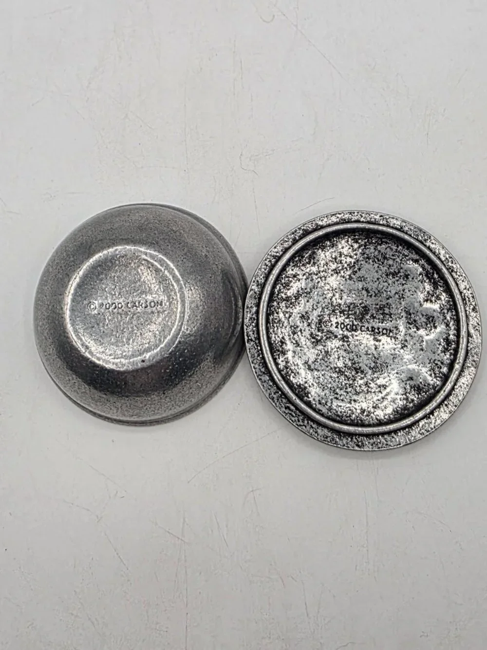 Vintage 2000 Carson Pewter Friends Forever Small Friendship Keepsake Trinket Box
